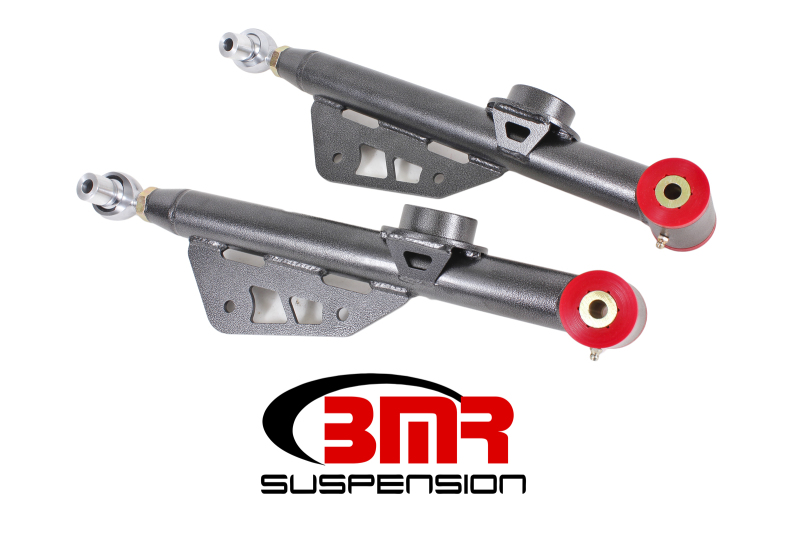 Ford Mustang Control Arms - Lower - BMR Suspension - Single Adjustable + Polyurethane - Black Hammertone - `99-`04